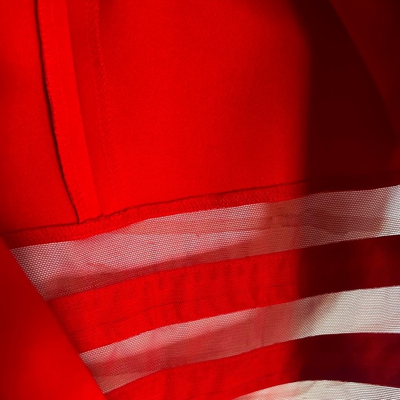 EUC Calvin Klein bold red dress bell sleeves fit shift lined size 10 - Picture 4 of 10